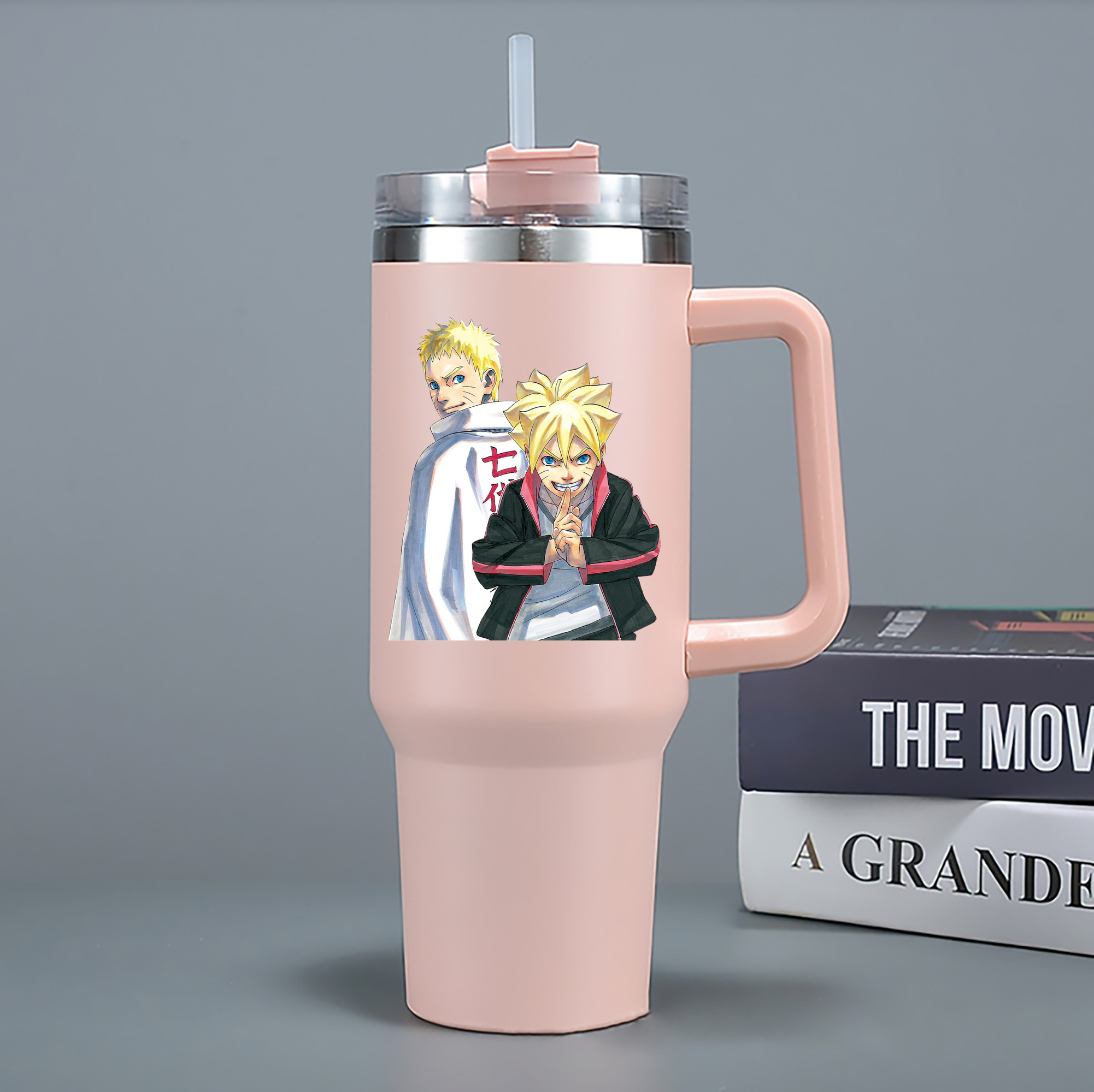 （画像用） NARUTO -ナルト- うずまき ボルト Uzumaki Boruto 1200mL車用タンブラー - クリスタルステッカー（プラスチックストロー付き）
